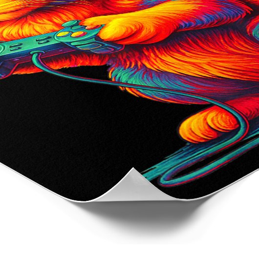 Gamer Cat Video Games Boys Teen Men Girls Funny Gi Poster (Hoek)