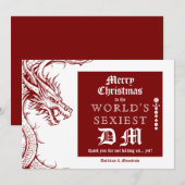 Gamer Celtic Dragon DND RPG DM Kerstmis Feestdagenkaart (Voorkant / Achterkant)