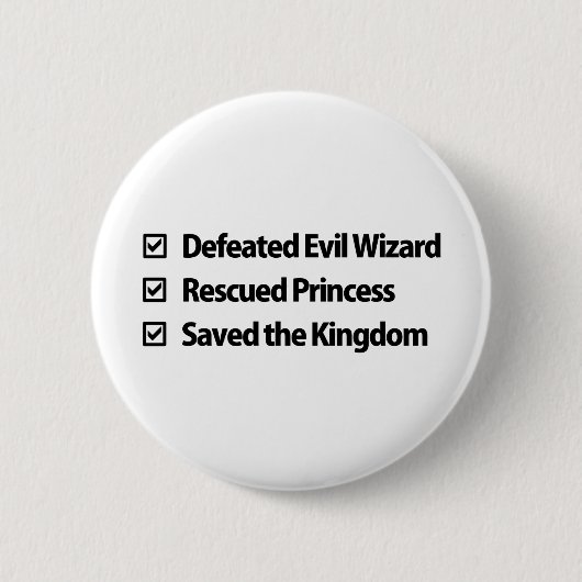 Gamer Checklist Ronde Button 5,7 Cm (Voorkant)