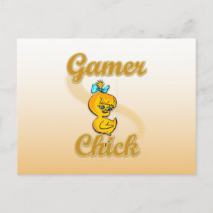 Gamer Chick Briefkaart