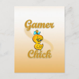 Gamer Chick Briefkaart