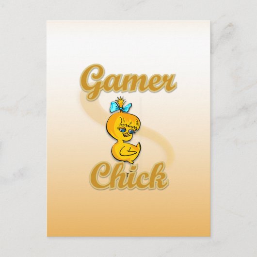 Gamer Chick Briefkaart (Voorkant)
