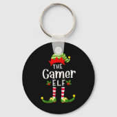 Gamer Christmas Elf Matching Pajama X-mas Party  Sleutelhanger (Voorkant)