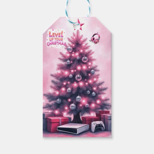 Gamer christmas Gift Tag Cadeaulabel (Voorkant)