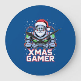 Gamer Christmas Gifts Cyber Santa Robot Xmas Gamer Grote Klok