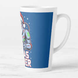 Gamer Christmas Gifts Cyber Santa Robot Xmas Gamer Latte Mok