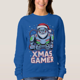 Gamer Christmas Gifts Cyber Santa Robot Xmas Gamer Trui