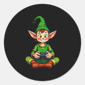 Gamer Christmas Pajamas Kids Boys Youth Christmas  Ronde Sticker (Voorkant)