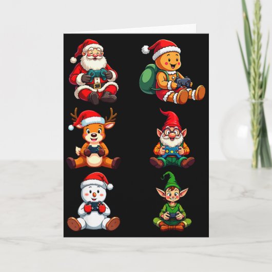 Gamer Christmas Pajamas Kids Boys Youth Teen Chris Kaart (Voorkant)