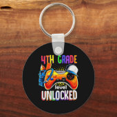 Gamer Ck naar school gamepad 4e vierde klas niveau Sleutelhanger (Voorkant)