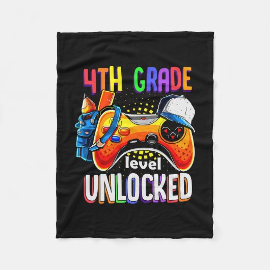 Gamer Ck naar school gamepad 4e vierde leerjaar ni Fleece Deken (Voorkant)