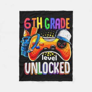 Gamer Ck naar school gamepad zesde 6e klas niveau Fleece Deken