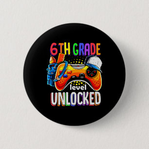 Gamer Ck naar school gamepad zesde 6e leerjaar niv Ronde Button 5,7 Cm