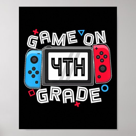 Gamer Ck naar school leuk spel op 4e klas kinderen Poster (Voorkant)