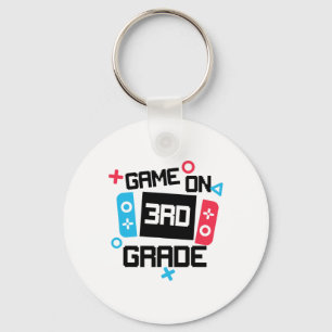 Gamer Ck naar school shirt jongen Game On derde 3e Sleutelhanger