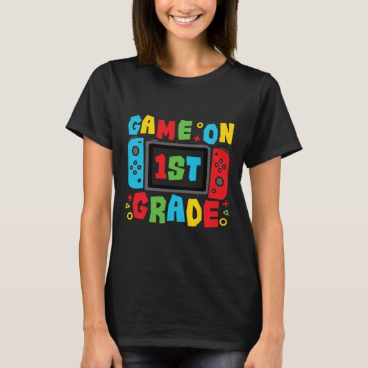 Gamer Ck To School First Day Grade Team 1st Grade T-shirt (Voorkant)