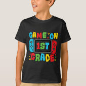 Gamer Ck To School First Day Grade Team 1st Grade  T-shirt (Voorkant)