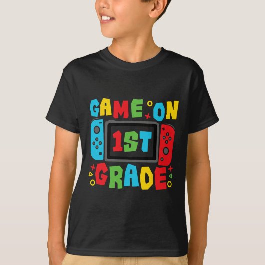 Gamer Ck To School First Day Grade Team 1st Grade  T-shirt (Voorkant)
