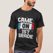 Gamer Ck To School Funny Game 1st Grade Kids Boys  T-shirt (Voorkant)