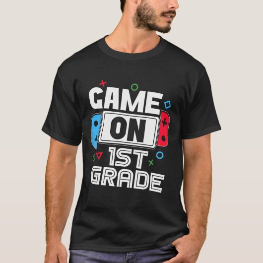 Gamer Ck To School Funny Game 1st Grade Kids Boys  T-shirt (Voorkant)