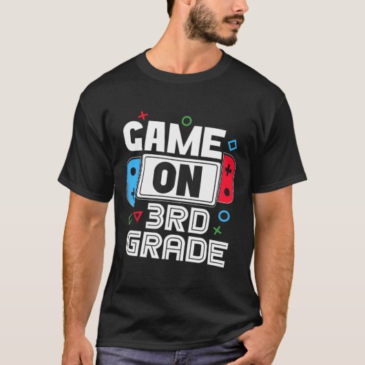 Gamer Ck To School Funny Game 3rd Grade Kids Boys T-shirt (Voorkant)