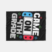 Gamer Ck To School Funny Game 4th Grade Kids Boys Fleece Deken (Voorkant (Horizontaal))