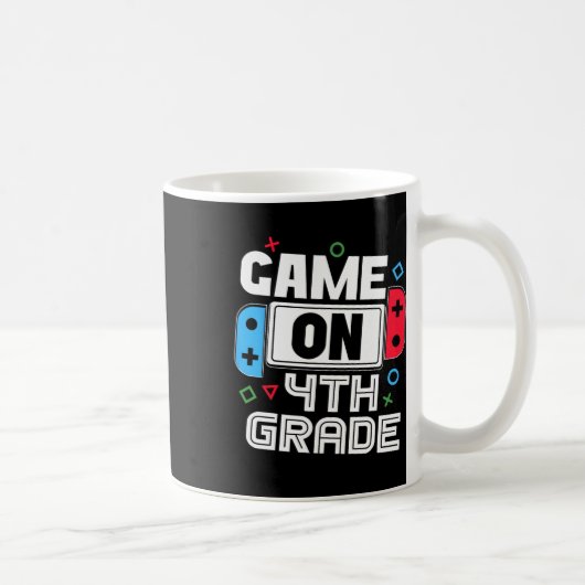 Gamer Ck To School Funny Game 4th Grade Kids Boys Koffiemok (Rechts)