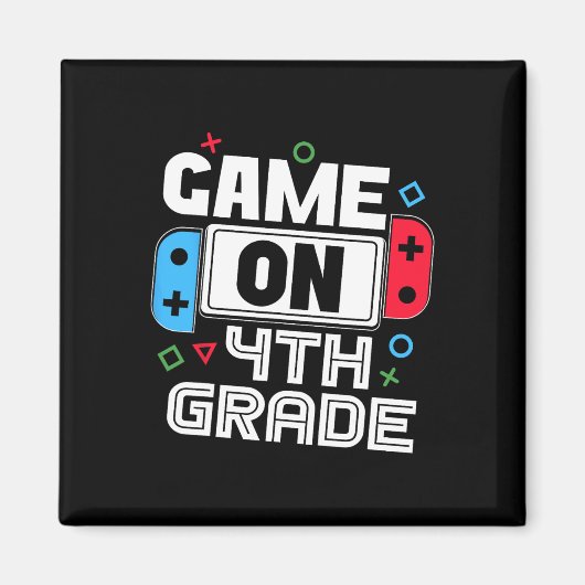 Gamer Ck To School Funny Game 4th Grade Kids Boys  Magneet (Voorkant)