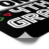 Gamer Ck To School Funny Game 4th Grade Kids Boys  Poster (Hoek)