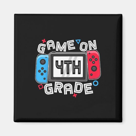 Gamer Ck To School Funny Game On 4th Grade Kids Bo Magneet (Voorkant)