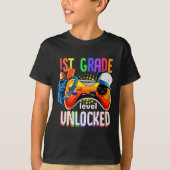 Gamer Ck To School Gamepad 1st First Grade Level U T-shirt (Voorkant)