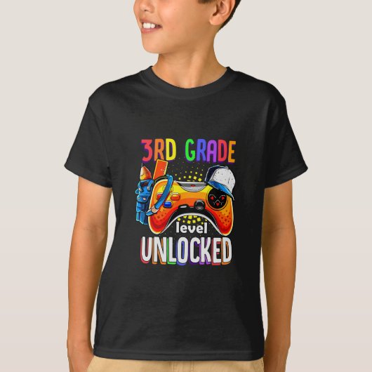 Gamer Ck To School Gamepad 3rd Third Grade Level U T-shirt (Voorkant)
