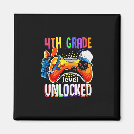 Gamer Ck To School Gamepad 4th Fourth Grade Level  Magneet (Voorkant)
