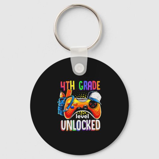 Gamer Ck To School Gamepad 4th Fourth Grade Level Sleutelhanger (Voorkant)