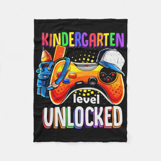 Gamer Ck To School Gamepad Kindergarten Level Unlo Fleece Deken (Voorkant)