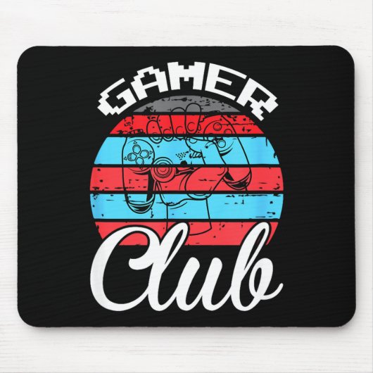 Gamer Club Funny Gaming Quotes Gift For Players Muismat (Voorkant)