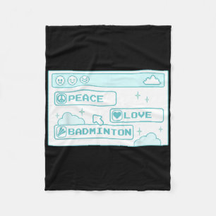 Gamer Computer Geek PC Nerd Cool Peace Love Badmin Fleece Deken