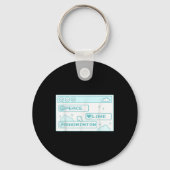 Gamer Computer Geek PC Nerd Cool Peace Love Badmin Sleutelhanger (Voorkant)