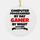 Gamer computer programmeur keramisch ornament (Voorkant)