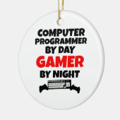 Gamer computer programmeur keramisch ornament (Links)