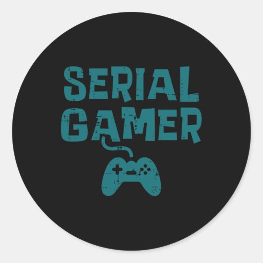 Gamer Controller Leuk Gamen Videogame Lover Boys Ronde Sticker (Voorkant)