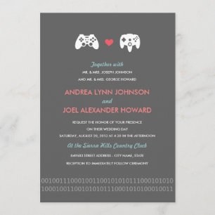 Gamer Controller Love Wedding Kaart