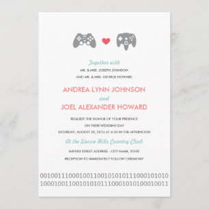 Gamer Controller Love Wedding Kaart