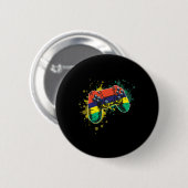 Gamer Controller Met Mauritius Vlag  Ronde Button 5,7 Cm (Voorkant /achterkant)