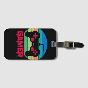 Gamer Cool Video Game Controller Bagagelabel