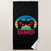 Gamer Cool Video Game Controller Strandlaken (Voorkant)