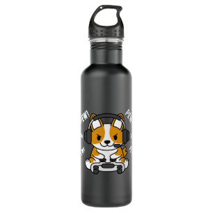 Gamer Corgi Gaming Dog 44 Waterfles