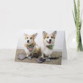 Gamer Corgis Folded Greeting Card Kaart (Voorkant)