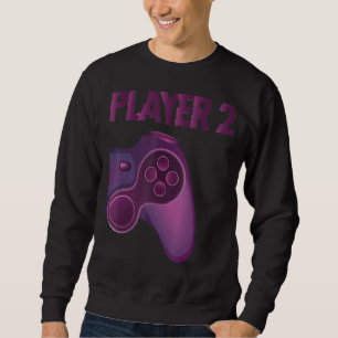 Gamer Couple Player 1 Player 2 Controller Gamer T Trui