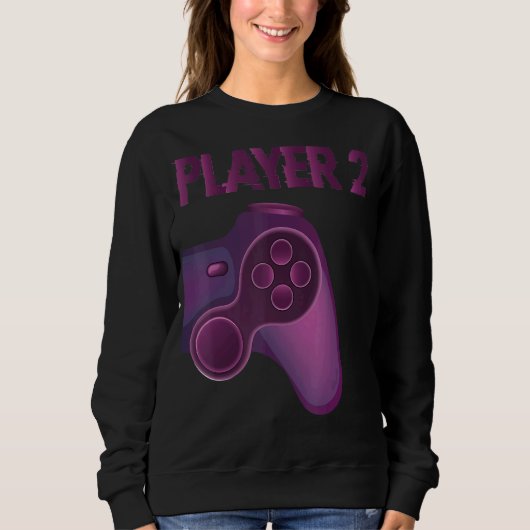 Gamer Couple Player 1 Player 2 Controller Gamer T Trui (Voorkant)